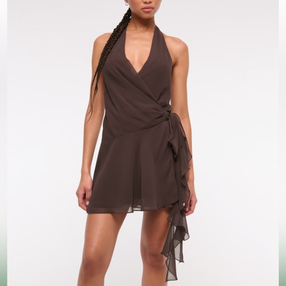 Abercrombie & Fitch Brown Asymmetrical Dress